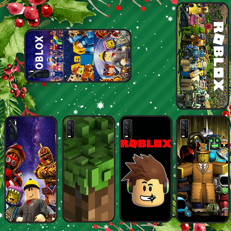 นุ่มสีดํา Vivo Y11 Y11S Y20i Y20S Y17 Y12 Y15 U3 Y19 Y20 Y30 Y21 Y33S Y21S roblox เคสโทรศัพท์