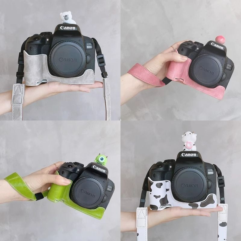 เหมาะสําหรับกระเป๋ากล้อง Canon 800D XA7 77D เคสป้องกัน 850D ฐานครึ่งชุด Fuji XA7 กรณี