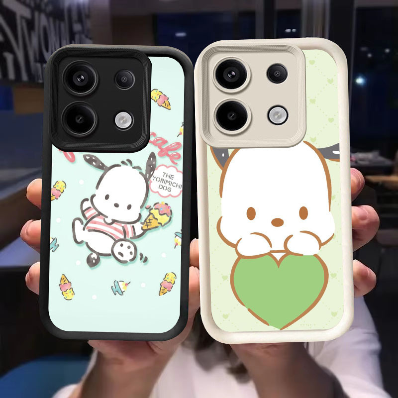 O-50 Pochacco Casing สําหรับ Xiaomi POCO M6 X6 NEO M7 M4 Pro สีดําและสีขาว