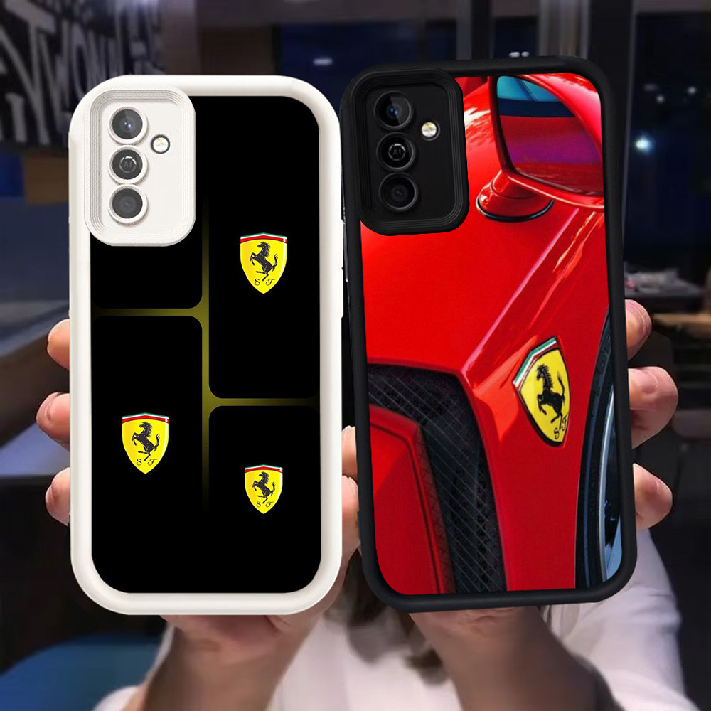 Z-46 Ferrari เคสสีขาวสีดําสําหรับ Samsung Galaxy M15 S21 S24 FE A55 5G Case