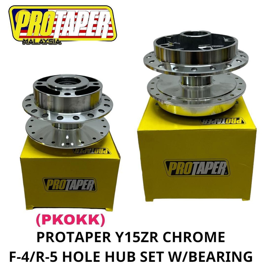 Y15ZR Y15 & Y16 NON ABS PROTAPER RACING PHC CHROME HUB ครบชุดพร้อมแบริ่ง [ ด้านหน้า 4HOLE / REAR 5HO