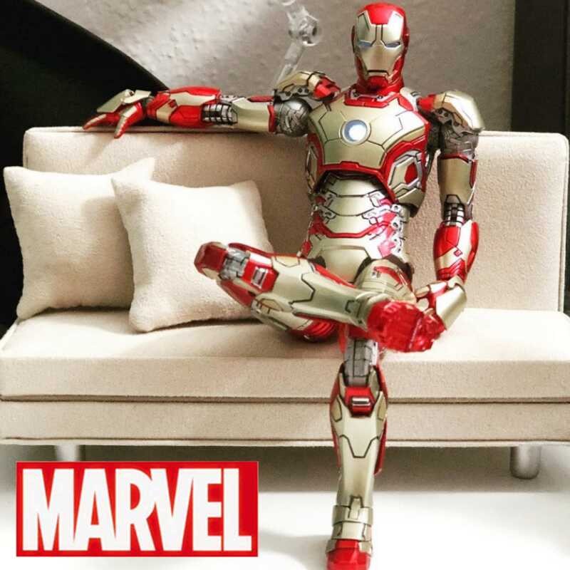 ◆ Iron Man 1/12 Anime Character Armour 43/42 ข้อต่อเคลื่อนย้ายได้ Led Model