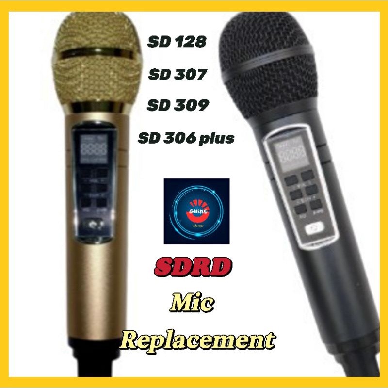 ในสต็อก ไมโครโฟนทดแทน SDRD Dual Portable Karaoke Mic SD306plus SD309 SD307 SD128