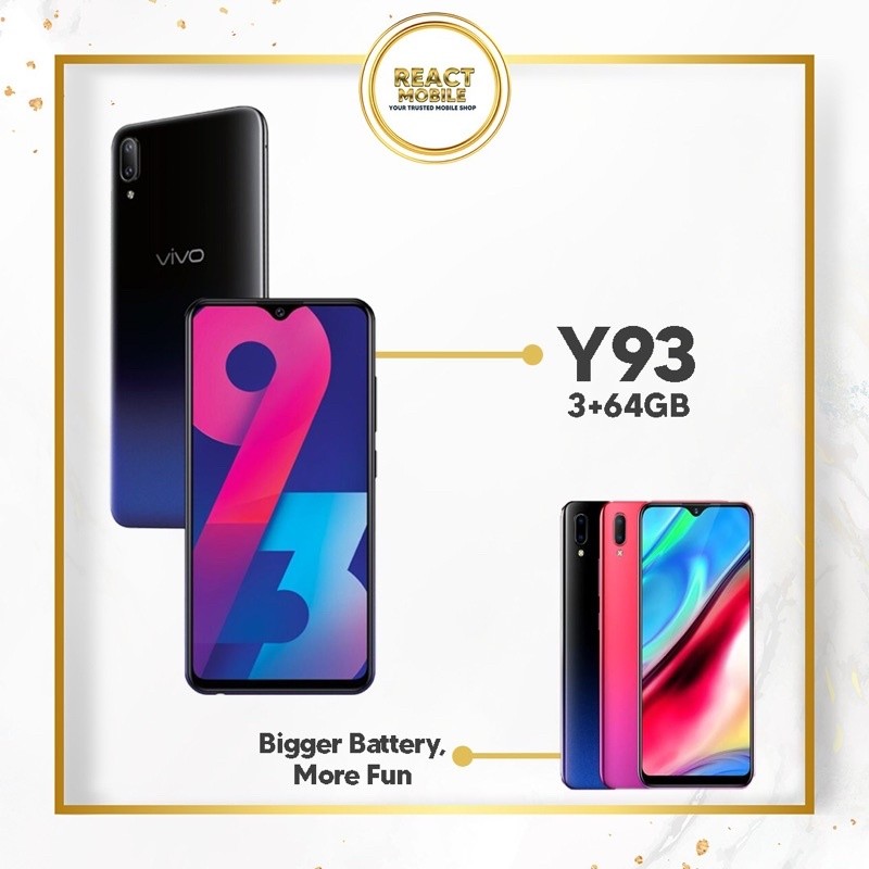 ในสต็อก Vivo Y93 3+64GB FACE UNLOCK (มือสอง),95% ใหม่