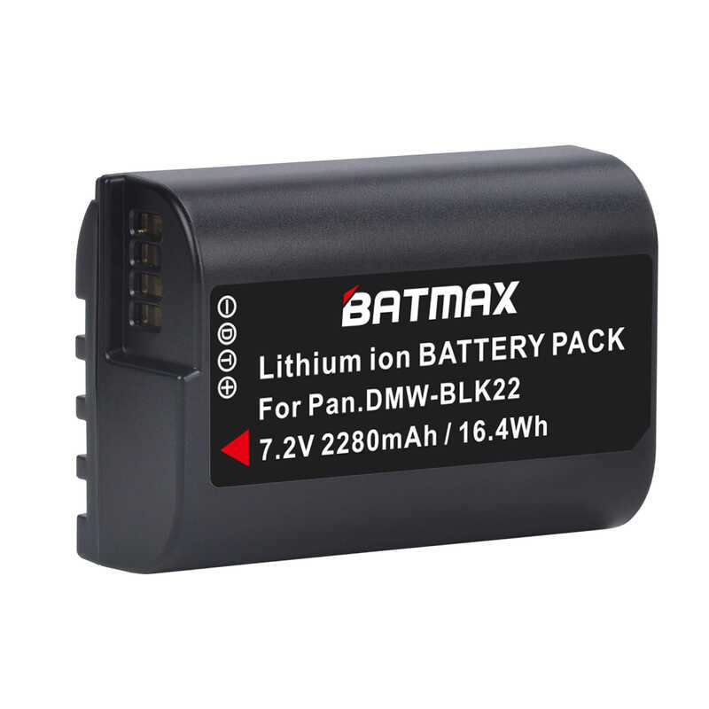 Δ Batmax Dmw-Blk22 Blk22 แบตเตอรี่ + เครื่องชาร์จไฟ LED USB สำหรับ