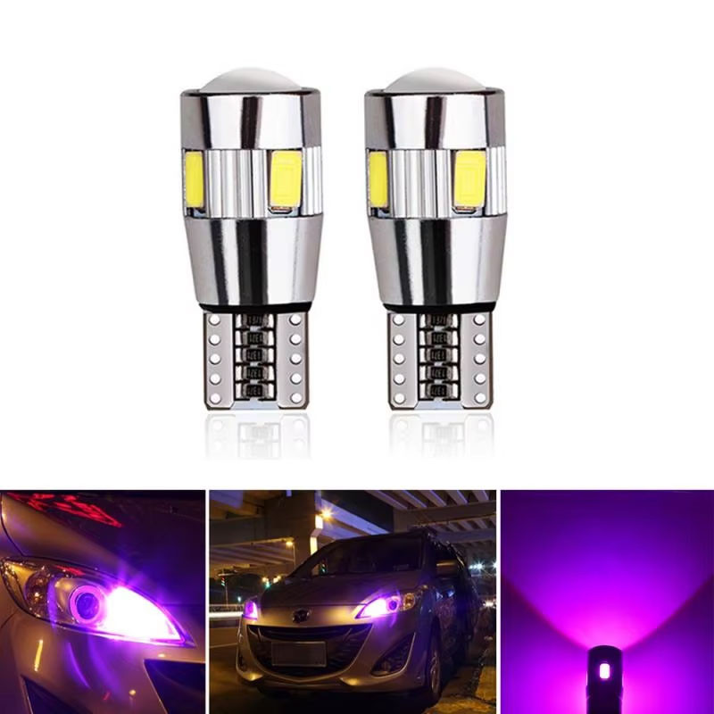 ที10 5630 6SMD รถ นํา ถอดรหัสแสงกว้าง12โวลต์6000พันสีขาวสีฟ้าสีเหลืองสีเขียวสีแดงอัตโนมัติภายในสัญญาณโคมไฟสําหรับรถยนต์โคมไฟ