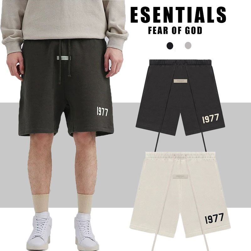 Fear Of God Essentials 1977 ใหม่เอี่ยม กางเกงขาสั ้ นเหงื ่ อของแท