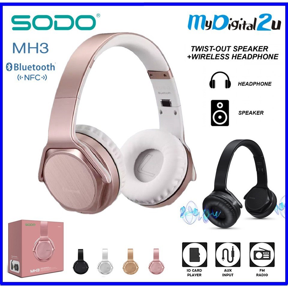 ในสต็อก ใหม่!! Original SODO MH3 / MH5 / DOQAUS V1 NFC 2in1 ลําโพงบลูทูธและชุดหูฟังพร้อมไมโครโฟน