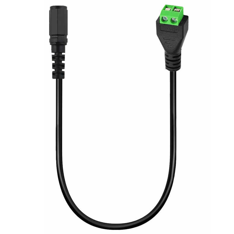 สายเชื่อมต่อชนิดบัดกรีฟรี Dc5.5 * 2.5 สายไฟต่อขยายกล้องว