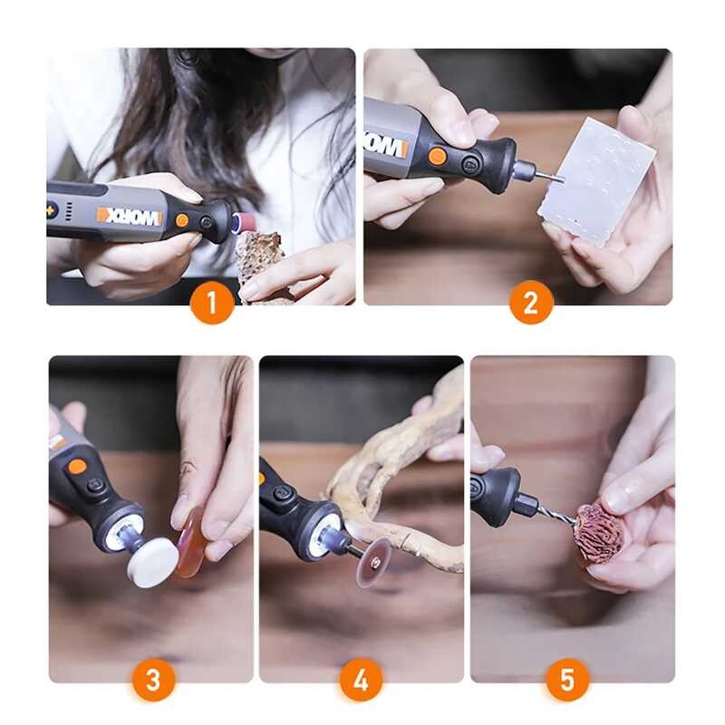 ▥ 4V 8V เครื่องมือหมุน USB ชาร์จ Wx106 / Wx750 ไร้สายมินิแก