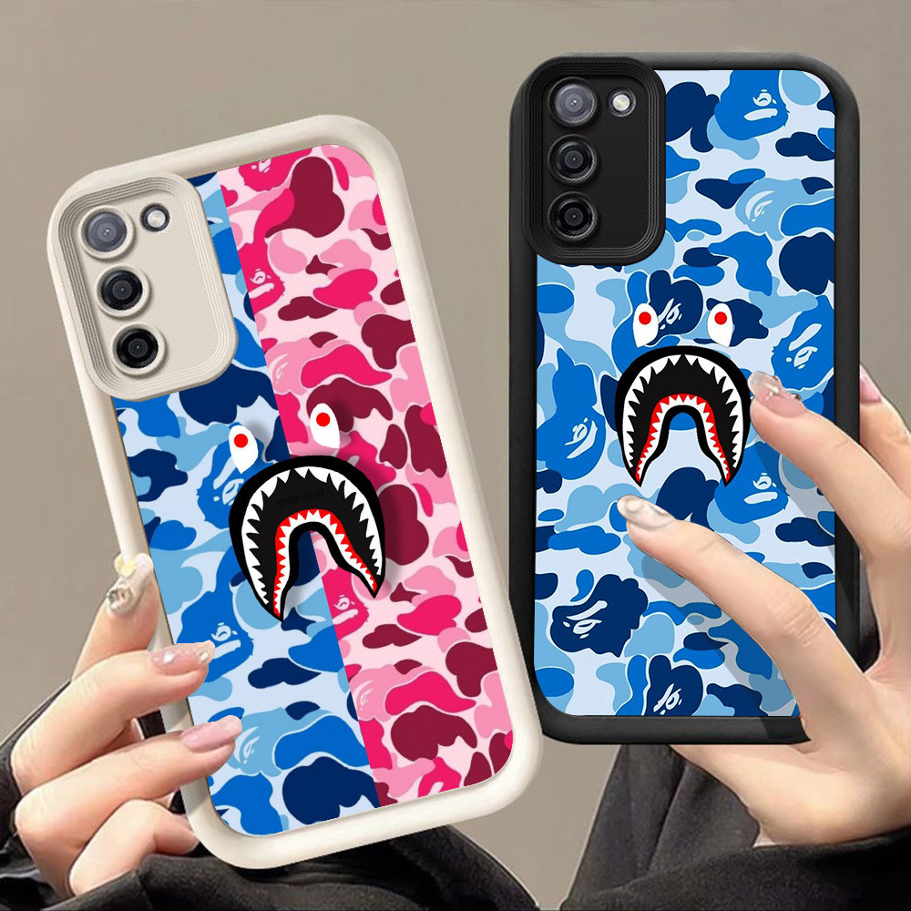 เคสสําหรับ Samsung A10 A72 J2 M30S J4 J7 J6 A7 M21 Prime Plus Pro 5G Q-35 bape shark