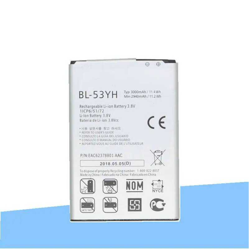 ▥ Iskyams 2X3000mah Bl-53Yh เปลี่ยนแบตเตอรี่ + Charger สำหรับ Optimus D850 D851 D855 Ls990 D830
