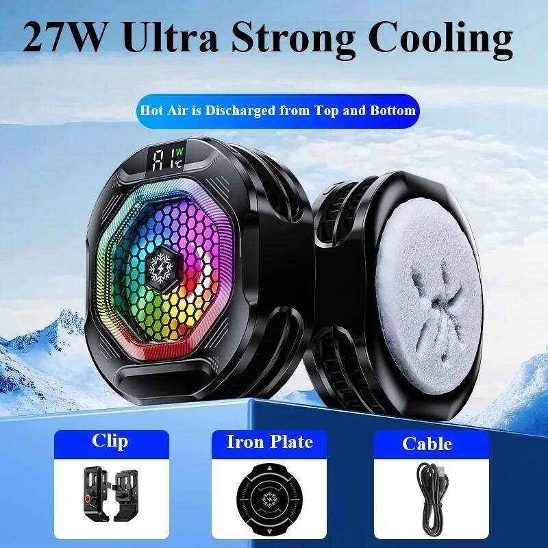▥ Th12 Pro 27W Semiconductorโทรศัพท์cooler Magnetic Ice Coog Strong Fast Chill Clip-On Gamin
