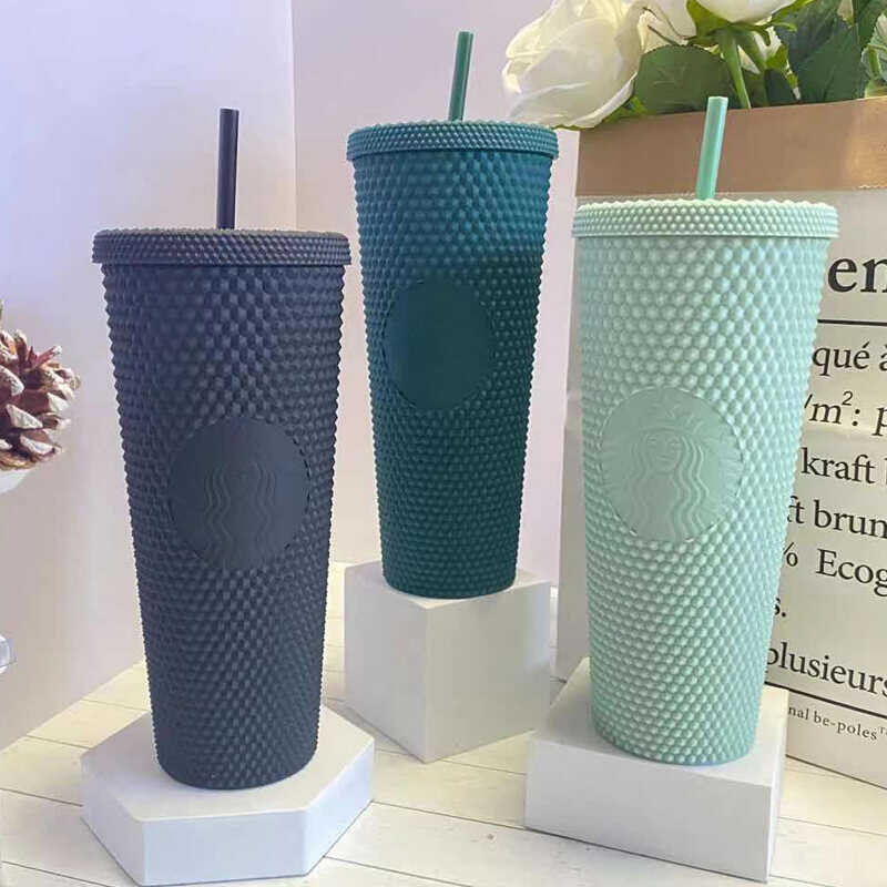 Starbucks Fashion Glitter Cup Reusable Cold Mug With Lid Straw thumbnail 9