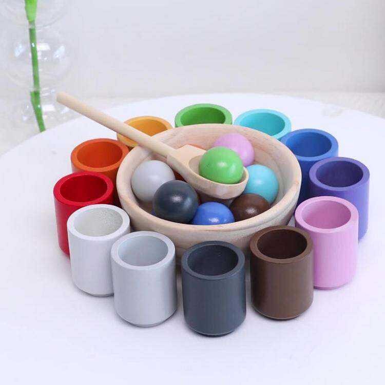❤ Matching Sorting Sensory Toys Preschool Learning Activities Wooden Toddler Color Sorter Game