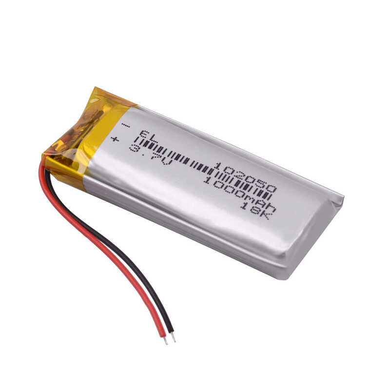 Δ 1000Mah Li-Ion Polymer แบตเตอรี่ 3.7V 102050 สำหรับ Mp3 Mp4 GPS KTV Home Batte