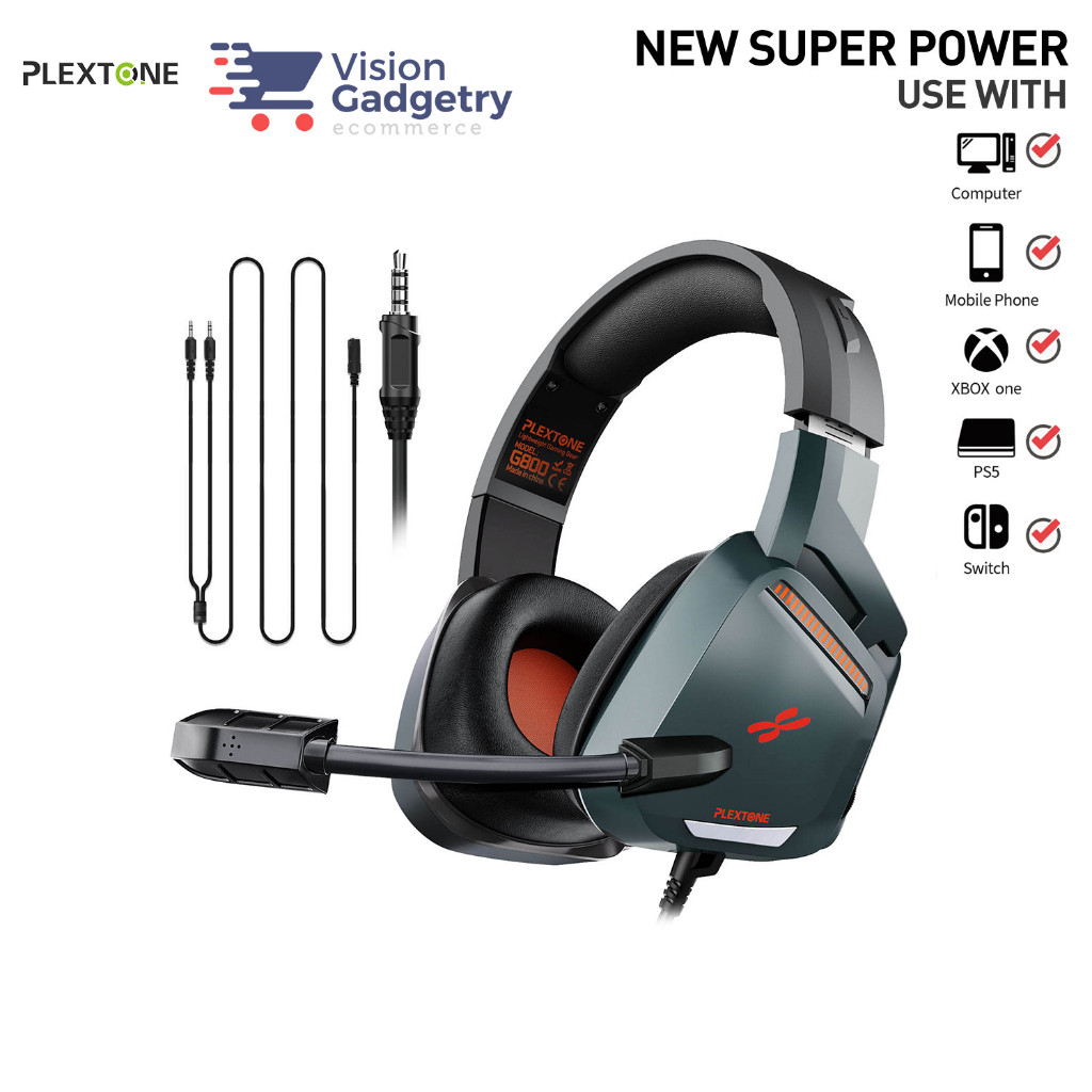 ในสต็อก PLEXTONE G800 G700 Mark II Pink Gaming Headphones E-sports Over Ear Headset with Mic On-Ear 