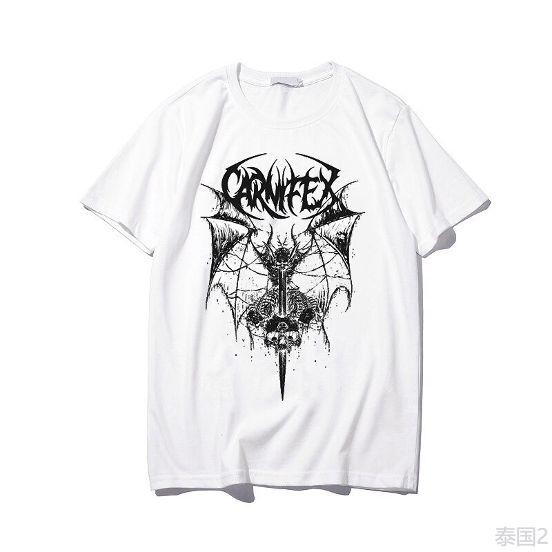 Women T-shirts Gothic Dark Short Sleeved T-shirt Female Punk Black Graphic Tee  Clothes Tops cotton