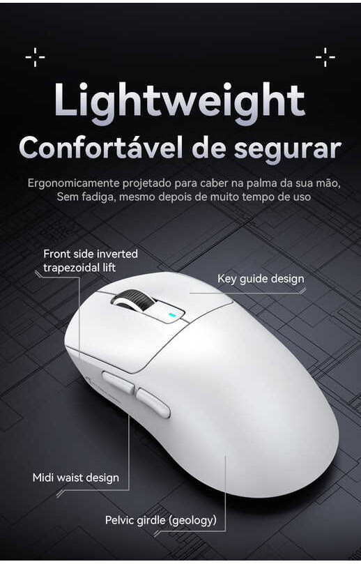 Atack Shark 0 X3 PAW3395 เมาส์เกมมิ่งไร้สายน้ำหนักเบา, เมาส์สา