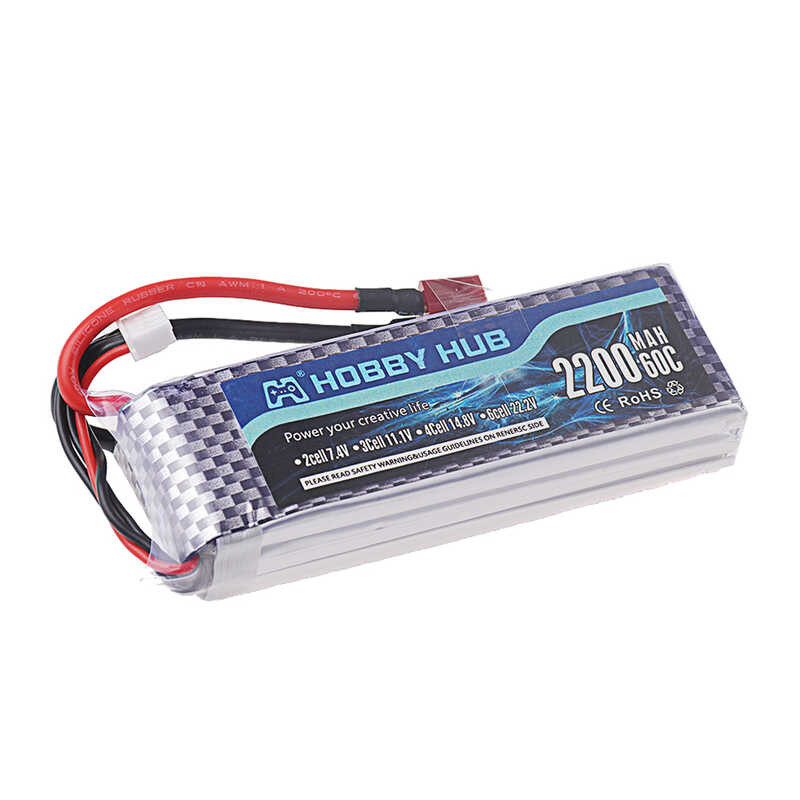 Δ 2S 3S 4S Lipo แบตเตอรี่ 7.4V 11.1V 14.8V 1500Mah 2200Mah 3000Mah 4200Mah 5200Mah 600