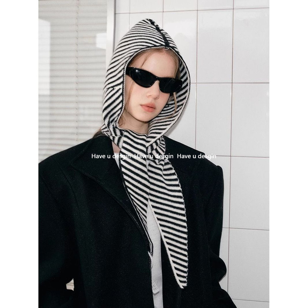 มี u desgin
 ชิ้นเดียว บาลาบ ฝรั่งเศสคลุมด้วยผ้าผ้าพันคอถักฮู้ดสบายๆปกปลอมมัลติฟังก์ชั่ฤดูใบไม้ร่วงฤดูหนาวเวอร์ชั่นเกาหลี