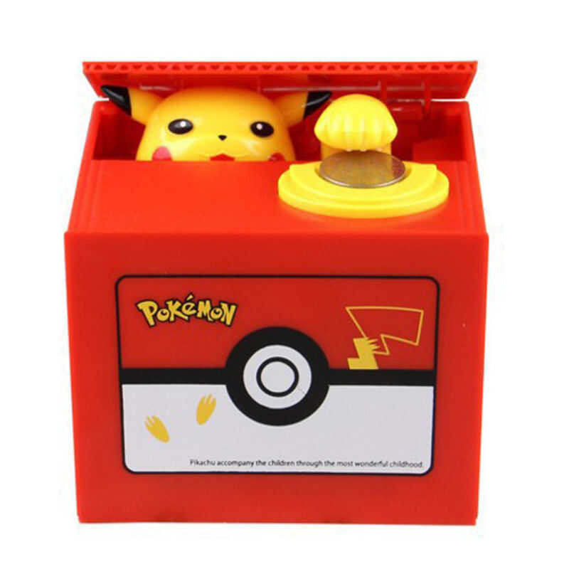 ◆ Δ Pikachu Coin Piggy Bank กับ Music Steam Cassette Action Manikin ของเล่น E-Saving