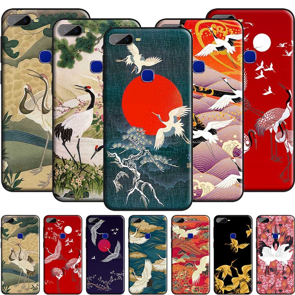 52_FEB ญี่ปุ่นเครนซิลิโคนอ่อนนุ่ม TPU สําหรับ Redmi 13 13C 14C หมายเหตุ 12S 4G 5G