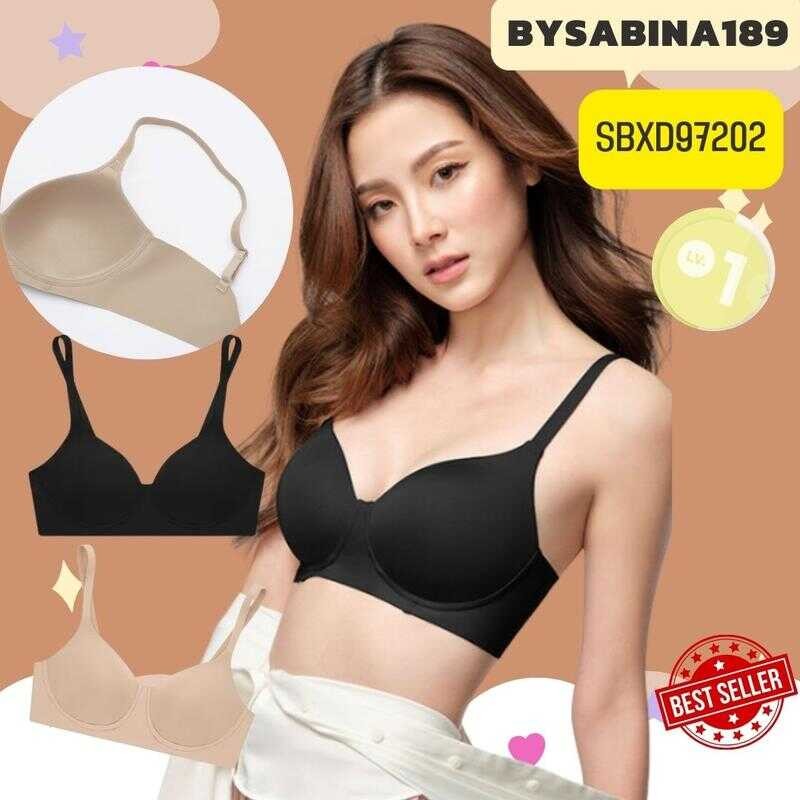 sabina SBXD-97202 เสื้อชั้นใน Invisible wire ไม่มีโครง ฟองบาง เก็บข้าง มีไซต์สาวอวบ