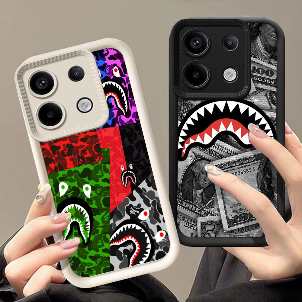 เคสสําหรับ Xiaomi Redmi Note POCO M6 X6 X7 14 13 Pro Plus 5G Q-85 Bape