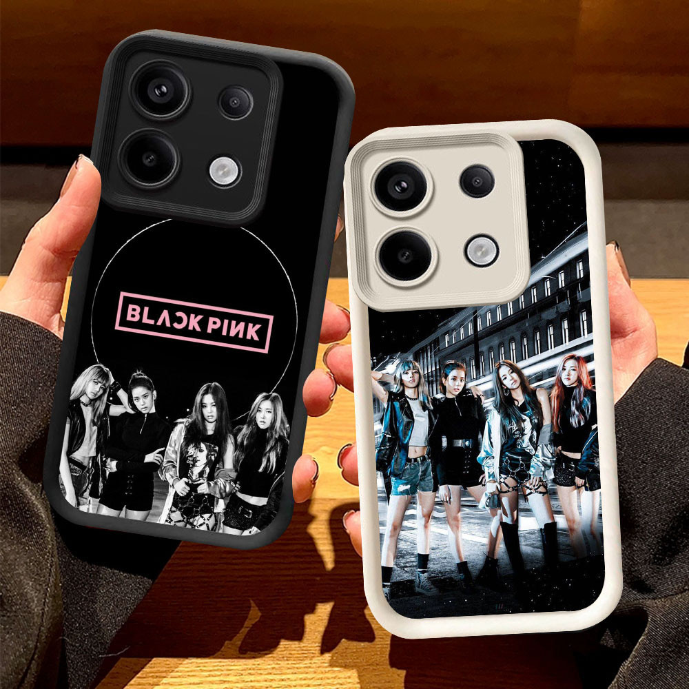 O-18 ปลอก BLACKPINK สําหรับ Xiaomi POCO M6 X6 NEO M7 M4 Pro สีดําและสีขาว