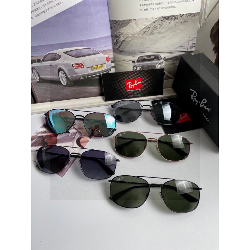 RayBan5102 Street สไตล์กรอบโลหะแว่นตากันแดดสีดํา All-Match ผู้ชายผู้หญิงสไตล์เดียวกันอุปกรณ์เสริมแฟช