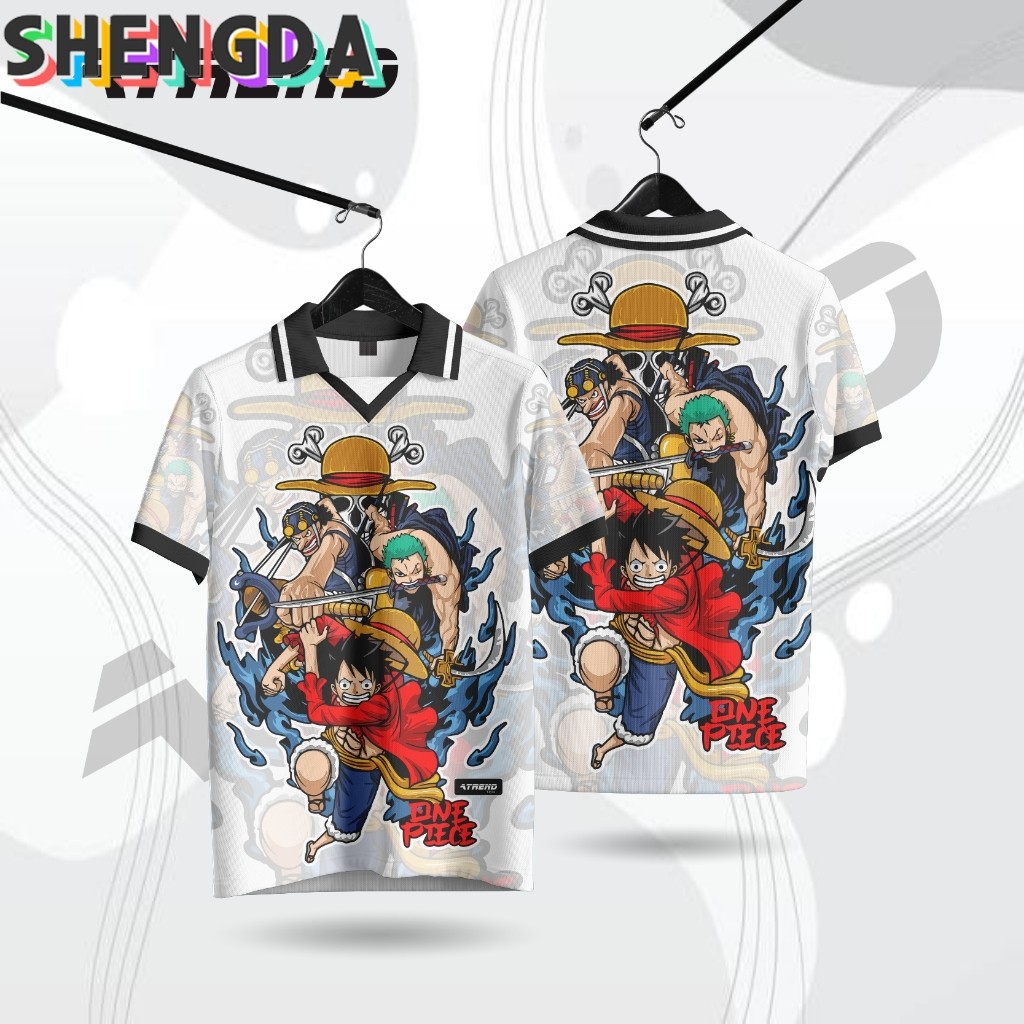 AT062 BAJU JERSEY / RETRO ONEPIECE LUFFY GEAR 5 ฉบับพิเศษ / BAJU BOLA / DAILY BAJU