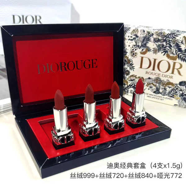 dior lip glow ลิป dior ของแทั Dior Lipstick Sample Set Velvet Matte 999 ลิปสติกของขวัญวันวาเลนไทน์ก