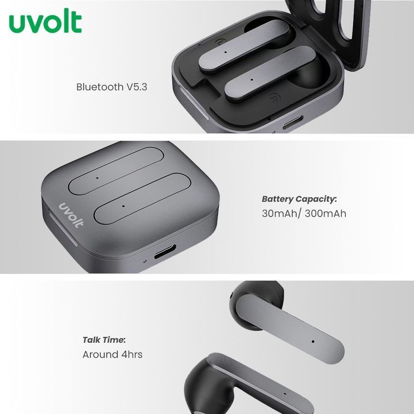 Uvolt หูฟังไร้สาย Intelligent Wireless Earphone บลูทูธ V5.3 ส่งข้อมูลไกล 10 เมตร เล่นต่อเนื่อง 4 ชั