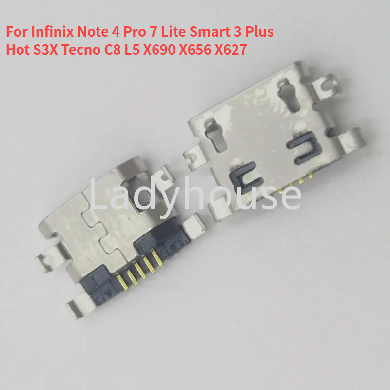 5-50Pcs ชาร์จ Usb Dock Connector ปลั๊กสําหรับ Infinix หมายเหตุ 4 Pro 7 Lite สมาร์ท 3 Plus Hot S3X Te