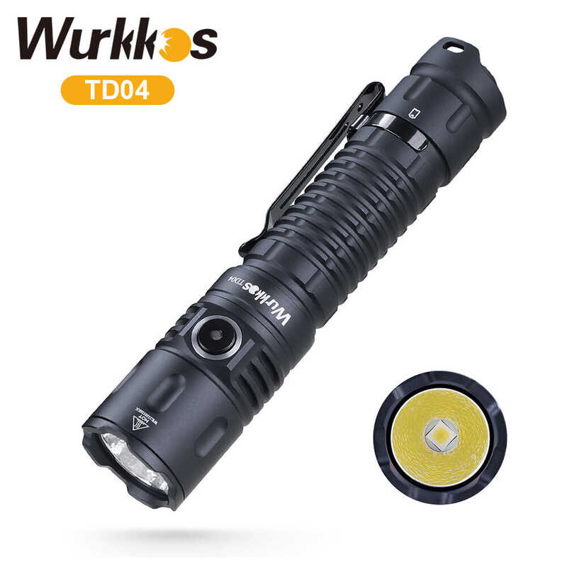 Td04 Wurkkos Xhp50d HI ไฟฉายแบบชาร์จไฟได้ Usb-C 3000 Lumen ไฟฉาย Ip68 กั