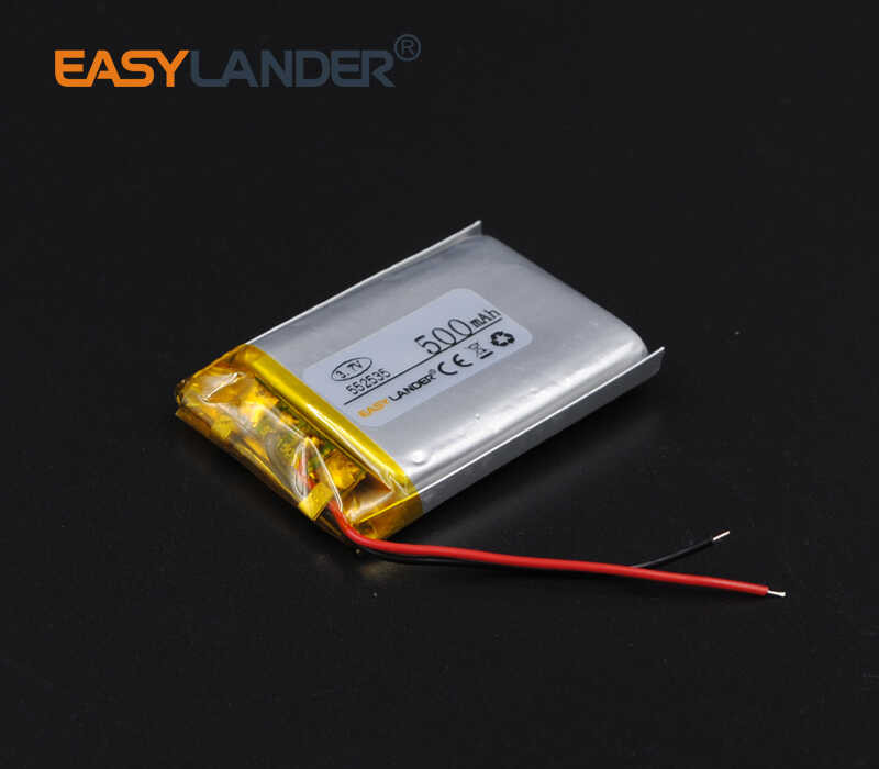 Δ 552535 3.7 โวลต์ 500 มิลลิแอมป์ชั่วโมงแบตเตอรี่ลิเธียม