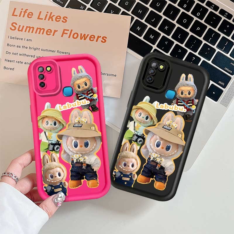 กล้อง Labubu เคสโทรศัพท์สําหรับ infinix Smart 5 6 HD 6 Plus สมาร์ท 8 7 HD Pro/infinix หมายเหตุ 12 Pro 30 Pro แฟชั่นการ์ตูนน่ารักนุ่มเคสซิลิโคนกันกระแทกฝาครอบป้องกัน