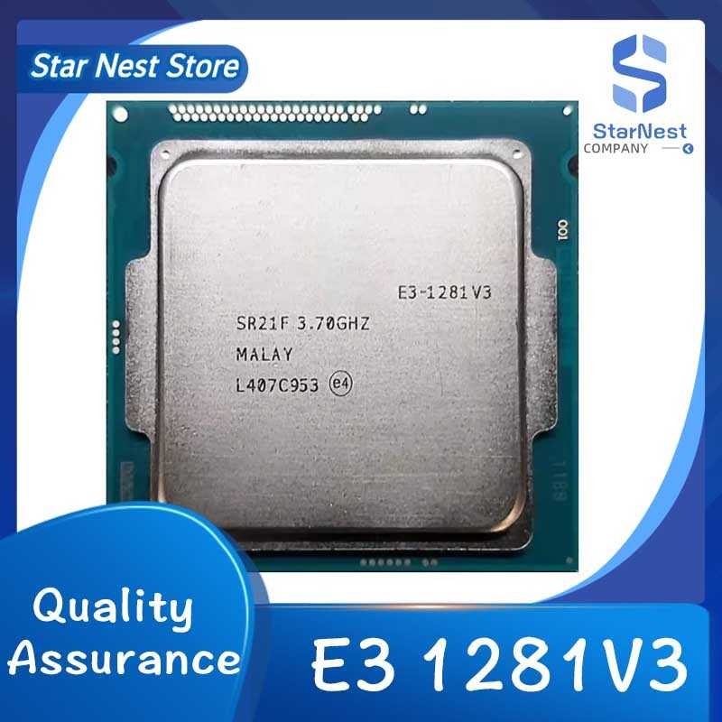 ❤ Xeon E3 1281 V3 3.7Ghz 4 คอร์ 8 เธรด LGA 1150 ซีพียูโปรเซสเซอร์