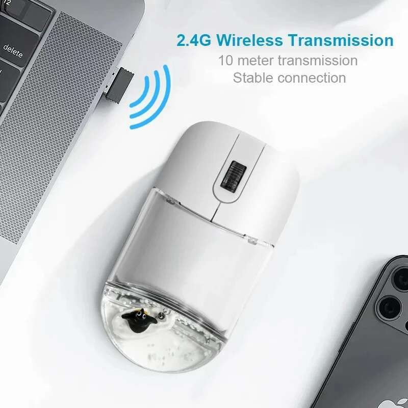 Frutiger Aero Aqua Liquid Mouse น่ารักลอย Aquarium สัตว์ รูปที่ 4