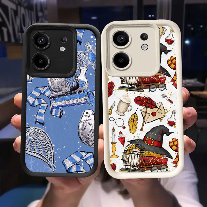 O-7 Hedwig Owl Casing สําหรับ Infinix Note HOT 50i 50 Pro Plus 50S 50X 5G สีดําและสีขาว