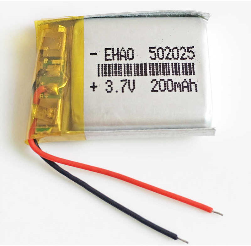 Δ ชิ้น 3.7V 200Mah 502025 Li-Polymer Lipo แบตเตอรี่แบบชาร์จไฟสำหรั