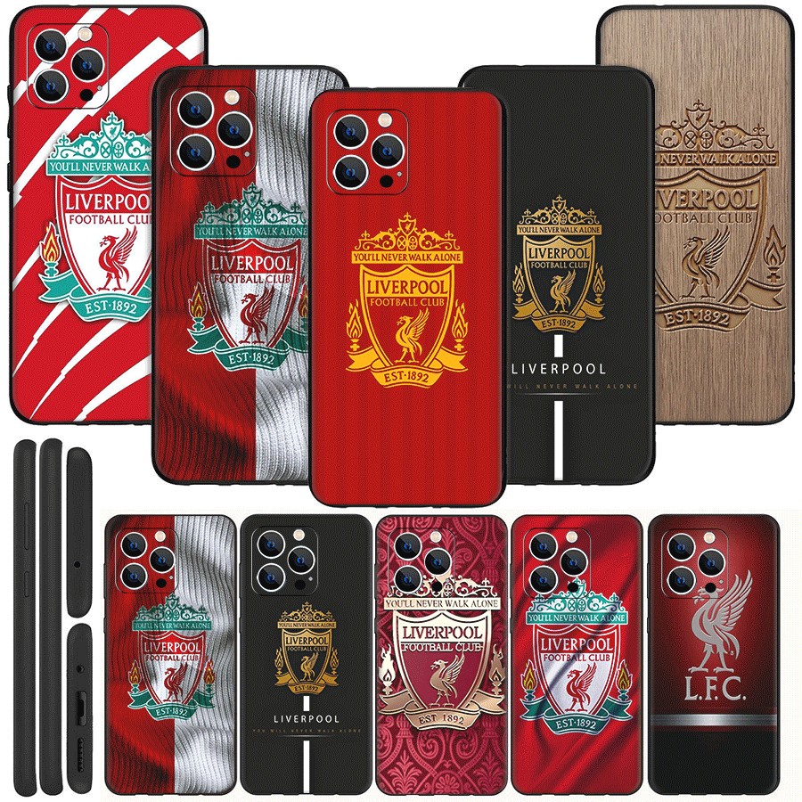 Iphone XR XS Max 11 Pro 12 ความเข้ากันได้ TPU Soft Shell Case Liverpool FC Crest