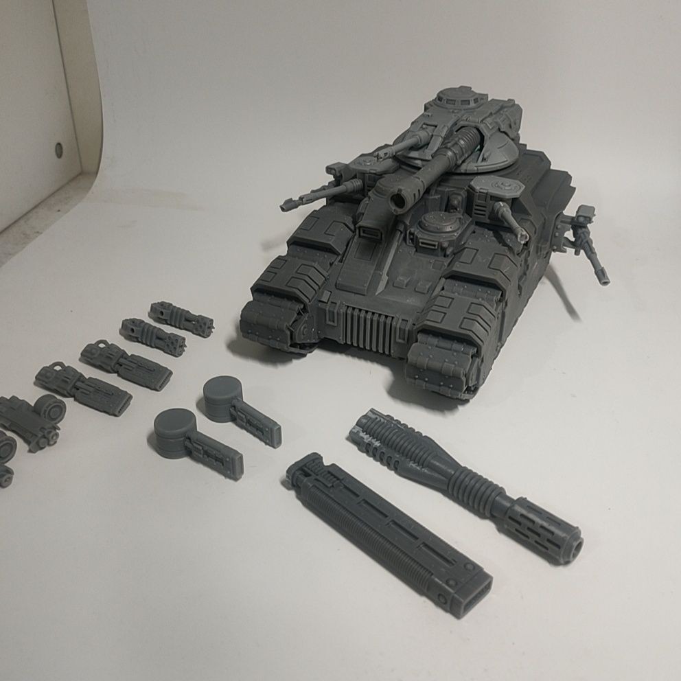 [โมเดล Chess Piece] Warhammer Style Third Party Chess Piece Quitus Tank 3D Printing White Model