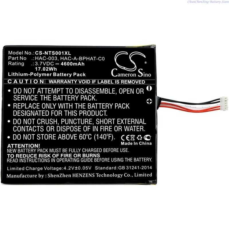 Δ แบตเตอรี่คอนโซล Camerasino 3.7V 3600Mah 4600Mah Hac-A-Bphat-C0 สำหรับ Ni