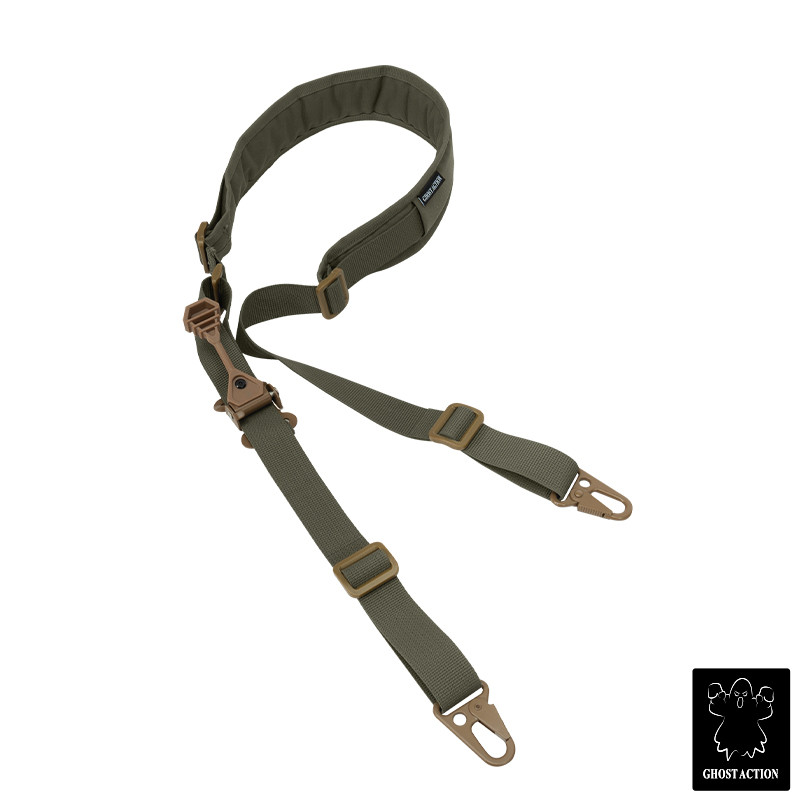 Ghost Action Tactic Sling FERRO สไตล์ Quick Cushion Slings 2 จุดสายคล้องไหล่สลิงปรับได้ 6401