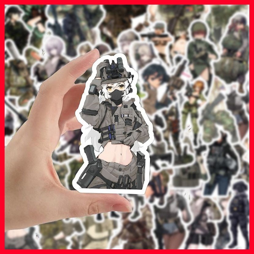 [MC] สติ๊กเกอร์ Girls Frontline (50 แผ่น) Game Girl Frontline Camouflage Girl สติ๊กเกอร์กันน้ํา Uniq