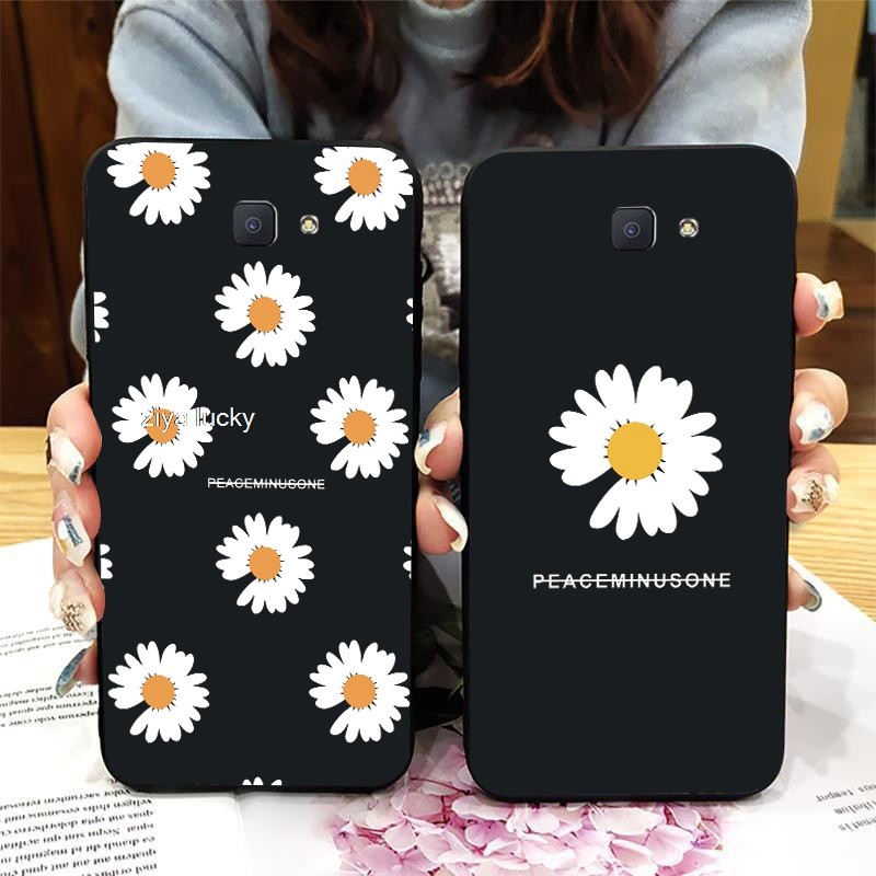 Samsung J5 2015 2016 2017 Prime Handphone Flower Case Silicone Soft Cover Casing