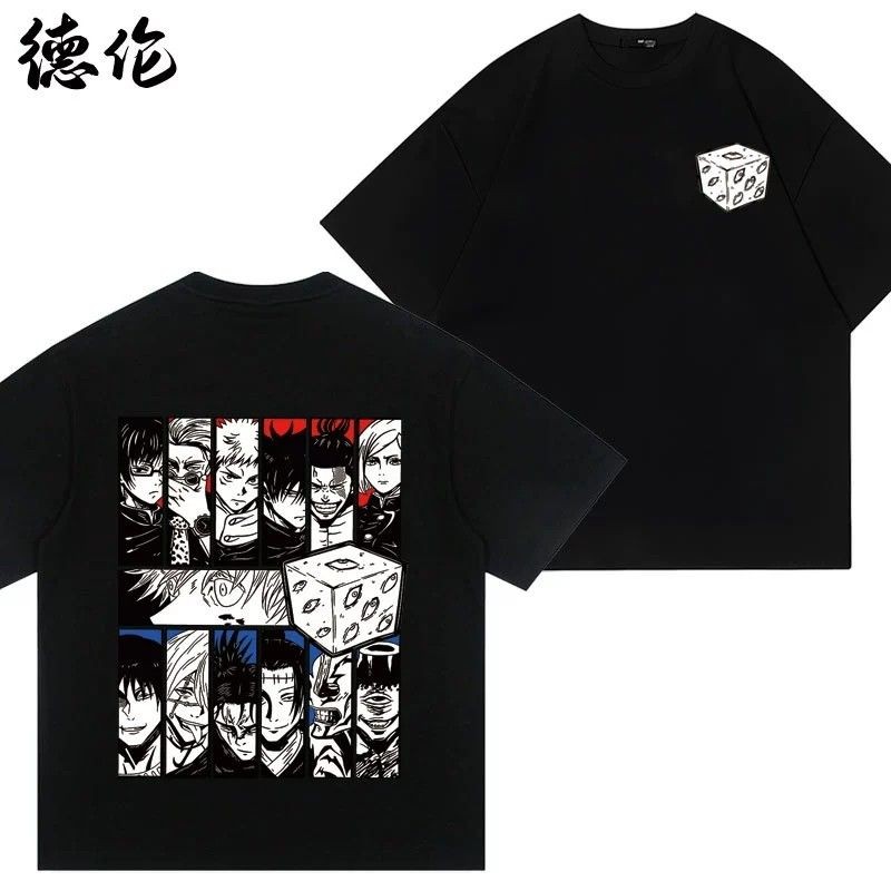 เสื้อยืดแขนสั้นเด็ก100% ผ้าฝ้าย เสื้อยืดแขนสั้น จูจุสึ ไคเซ็นGojo Satoruเสื้อตัวบนพิมพ์ลายการ์ตูน t shirt