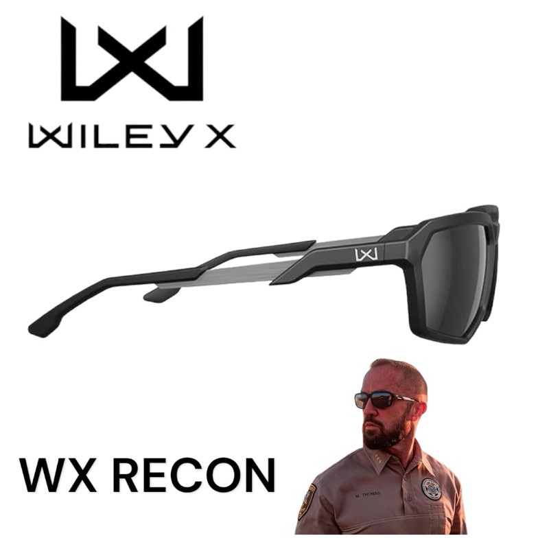 แว่นตา WILEY X แท้รุ่น RECON เลนส์โพรีคาร์บอลเนต แบบ Captivate Grey ให้ความคมชัดสูง ทนทาน ของแท้100